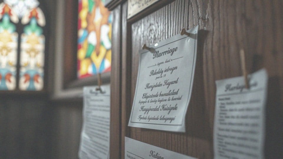 Co powinno znaleźć się w zapowiedziach przedślubnych?
