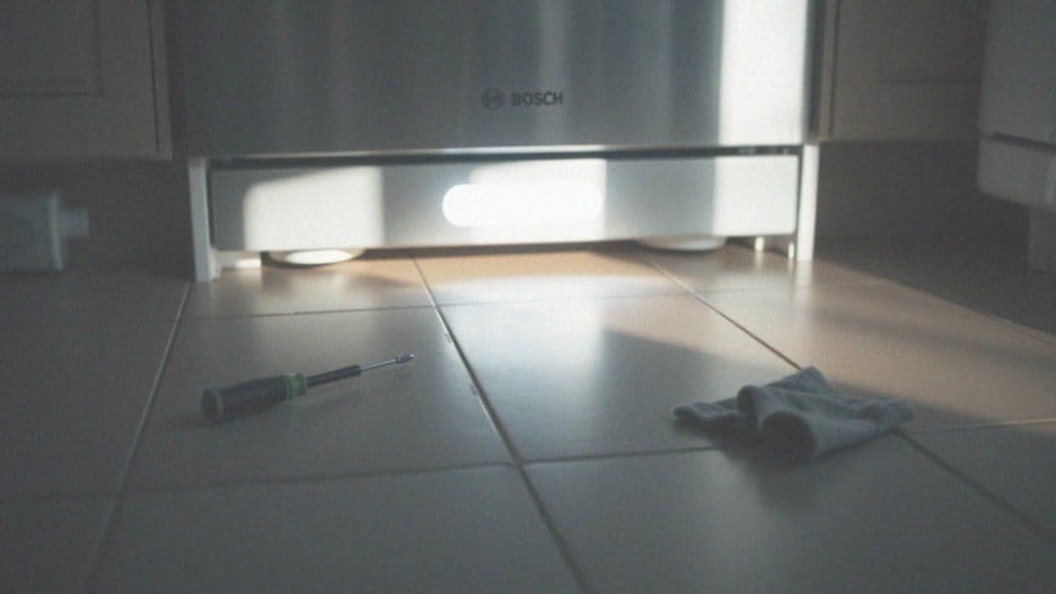 Zmywarka Bosch nie działa – co oznacza wyświetlacz na podłodze?